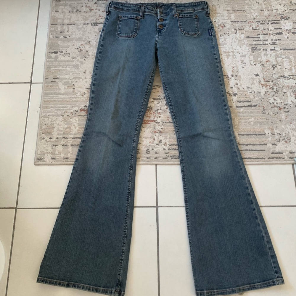 Women's Low Rise Silver Brand Flared Jeans